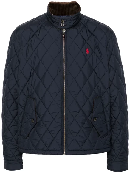 Мужская стеганая куртка Polo Ralph Lauren ромбовая, синяя
