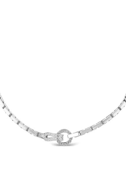 Кулон Cartier Agrafe 18K с бриллиантами, серебристый