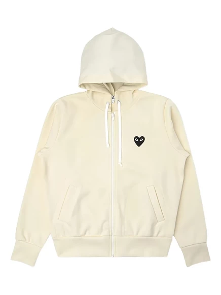 Женская худи COMME des GARONS PLAY на молнии, желтая