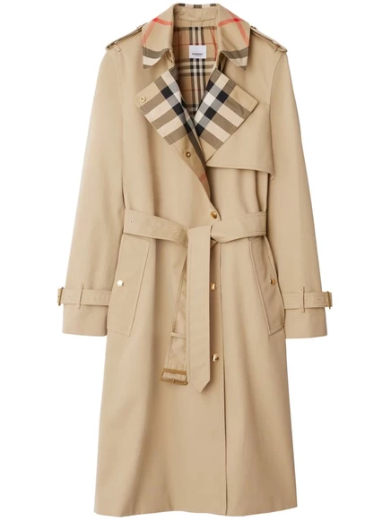 Женский тренч Burberry из габардина, бежевый