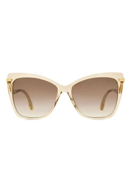 Женские очки Jimmy Choo Selby «кошачий глаз», золотистые