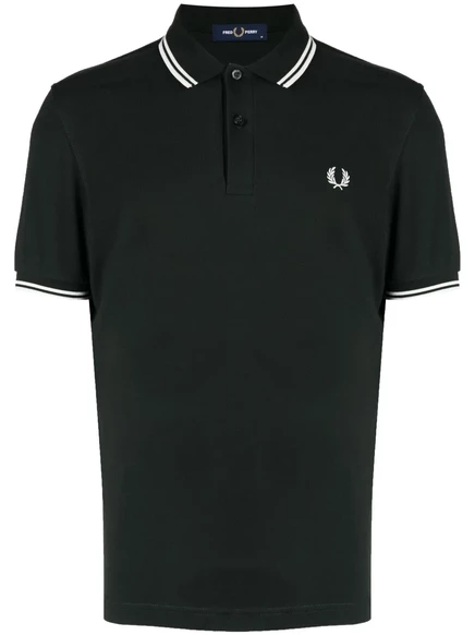Мужская хлопковая футболка-поло Fred Perry, темно-зеленая