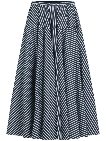 Макси-юбка из органического хлопка с принтом Patou blue