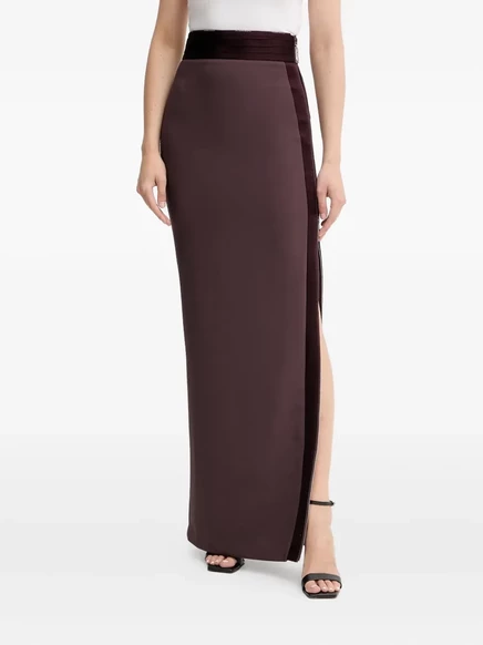 Макси-юбка Elisabetta Franchi с боковой молнией purple