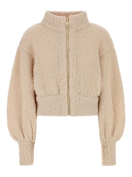 Куртка-бомбер ZIMMERMANN Hypnotic из букле на молнии спереди neutrals