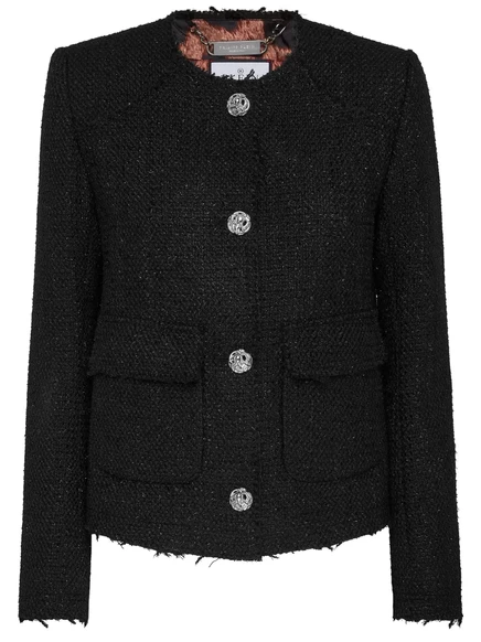 Твидовый пиджак Philipp Plein black
