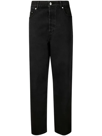 Мужские джинсы A.P.C. прямого кроя, черные
