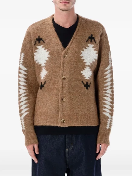 Мужской кардиган Pendleton с узором, коричневый