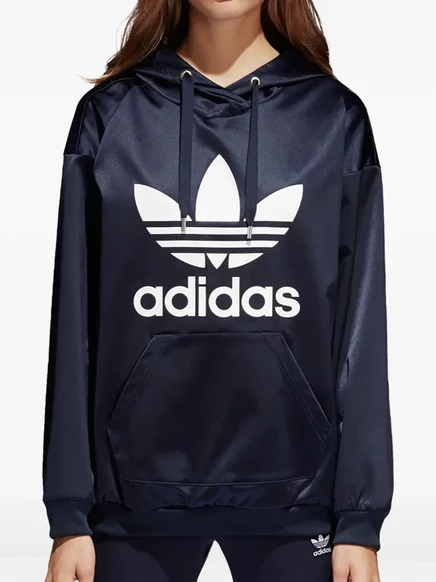 Женская худи Adidas Stadium Trefoil, темно-синяя