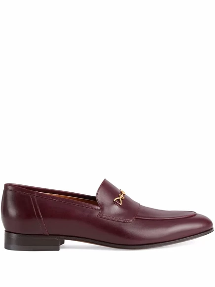 Мокасины Gucci на шнуровке  red