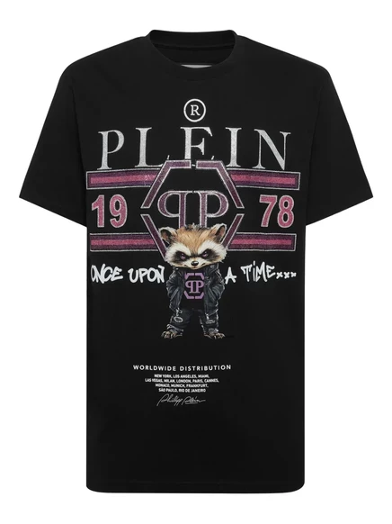 Мужская футболка Philipp Plein с принтом, черная