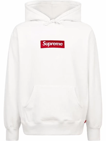 Унисекс худи Supreme Box Logo, белое