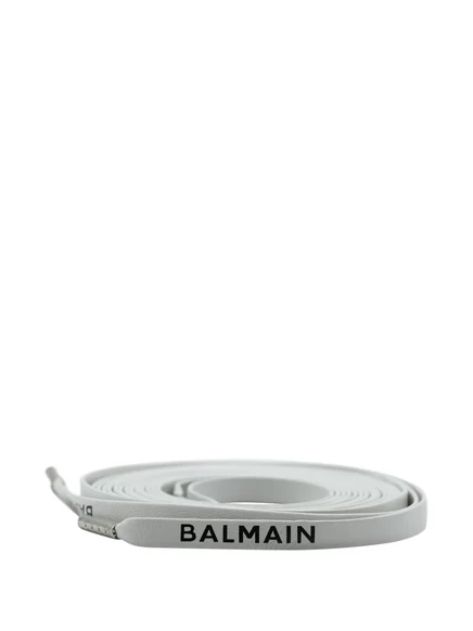Кожаные шнурки Balmain, белые