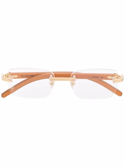 Очки Cartier Eyewear в квадратной оправе без оправы orange