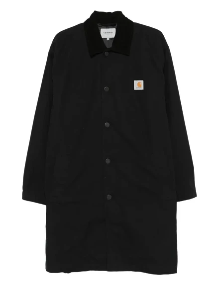 Пальто с логотипом Carhartt WIP Webster, застегивающееся на пуговицы black