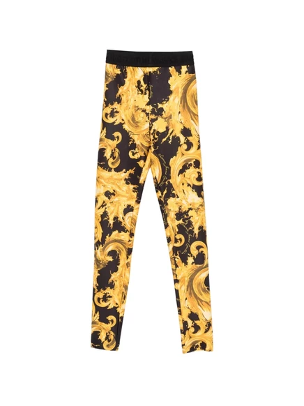 Женские лосины Versace Jeans Couture Barocco, черно-золотые