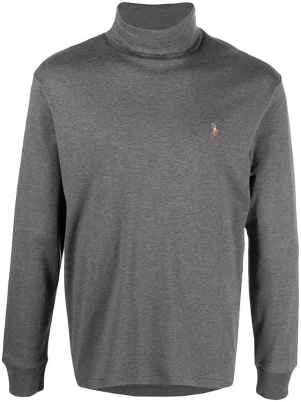 Джемпер с круглым вырезом и вышитым логотипом Polo Ralph Lauren grey