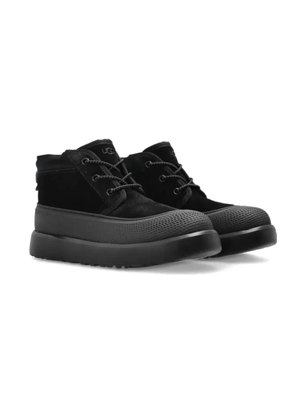 Замшевые ботинки UGG Kids Neumel на шнуровке black