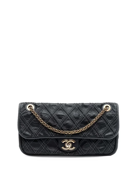 Женская плечевая сумка CHANEL Paris Bombay, серая
