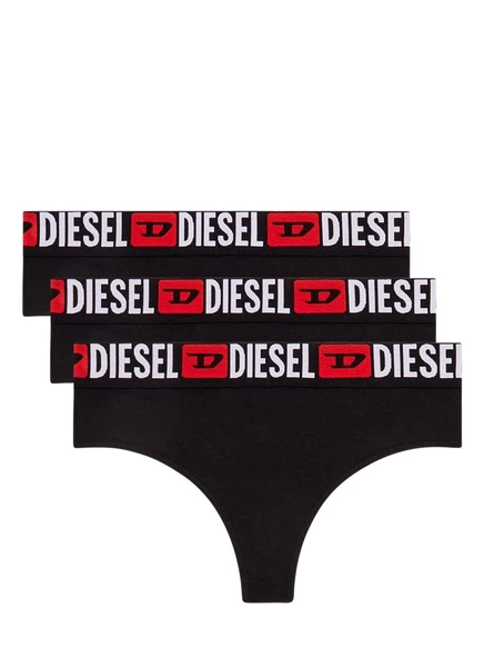 Женские стринги Diesel Ufst-Stars, 3 шт., черные