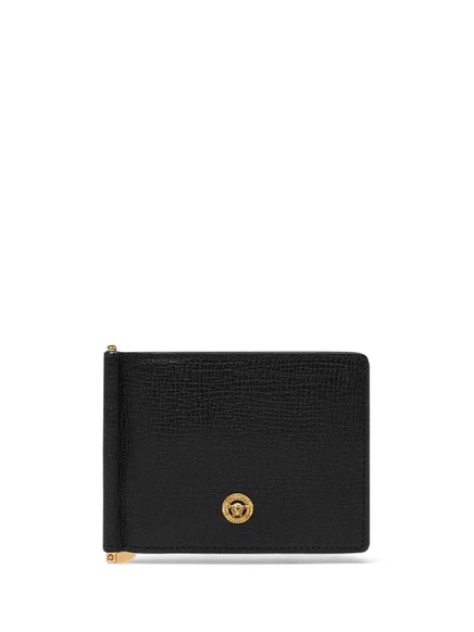 Мужское кожаное портмоне Versace Medusa Biggie, черное