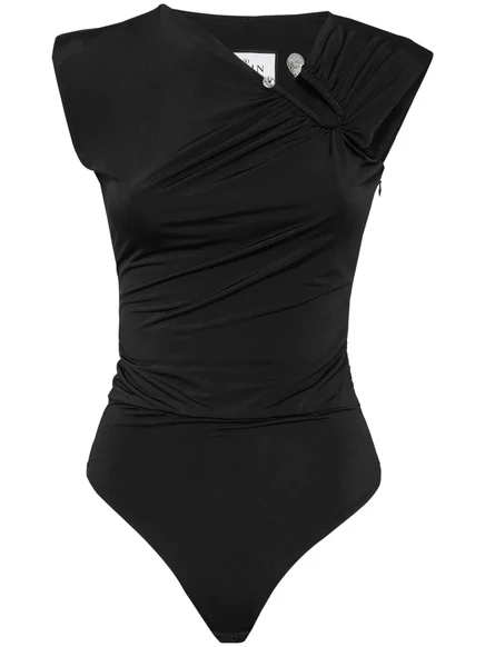 Женское боди Philipp Plein с подплечниками, черное