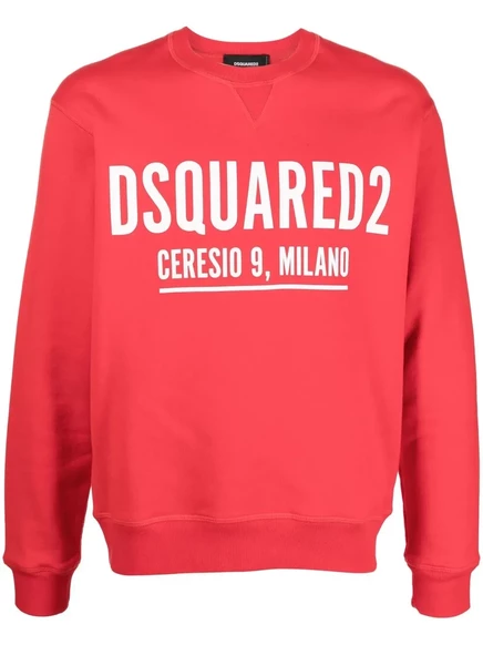 Мужской свитшот DSquared2 с логотипом, красный