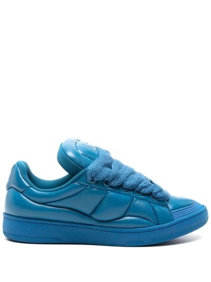 Кроссовки из мягкой кожи Lanvin Curb XL blue