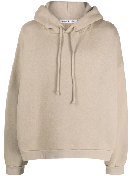 Унисекс худи Acne Studios хлопковое с логотипом, серая