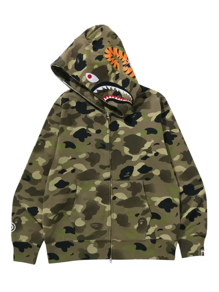 Камуфляжная толстовка с капюшоном на молнии BATHING APE® green