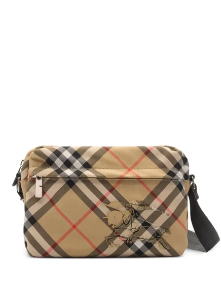 Мужская сумка-мессенджер Burberry с аппликацией, бежевая