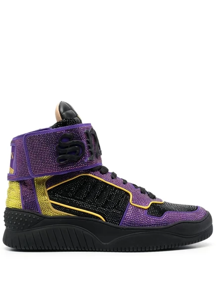 Унисекс кроссовки philipp plein pleindogg фиолетово-черные