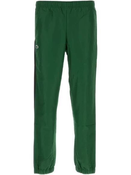 Мужские штаны Lacoste с боковой полосой, зеленые