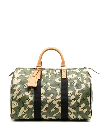 Мужская сумка Louis Vuitton Speedy 35 Monogramouflage, зеленая