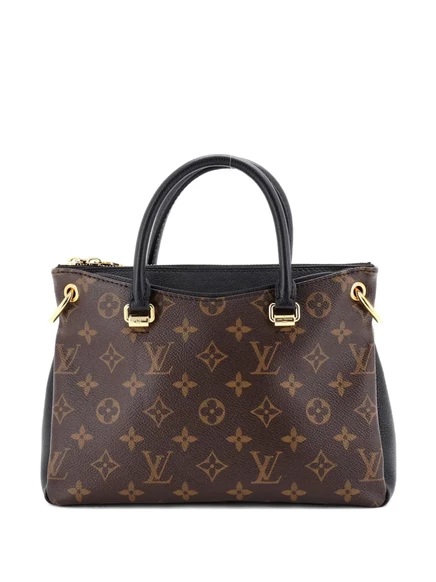 Холщовая сумка Pallas Tote с монограммой от Louis Vuitton, бывшая в употреблении, с кожаной сумкой через плечо BB