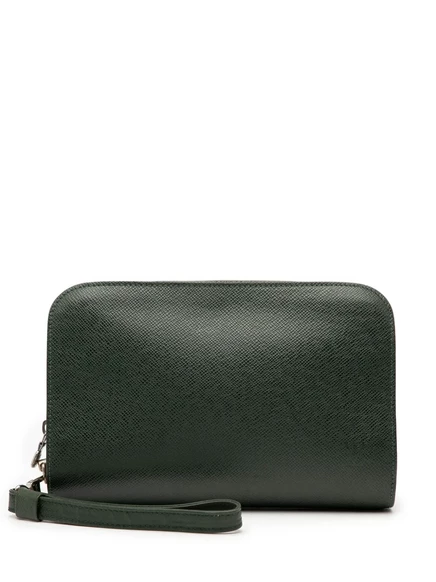 Клатч Louis Vuitton Taiga Pochette Baikal, зеленый