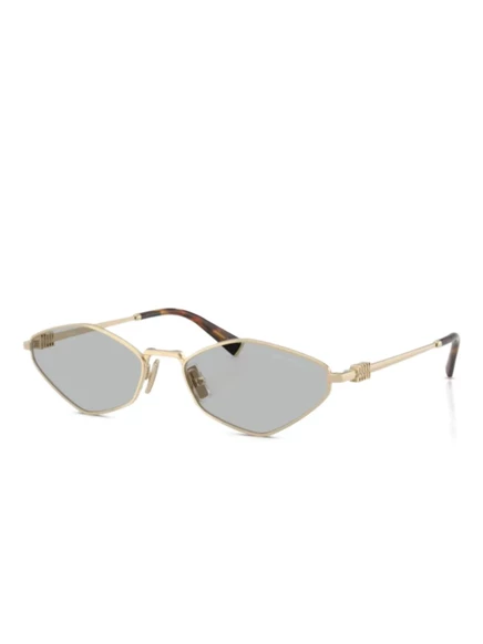 Солнцезащитные очки в шестиугольной оправе Miu Miu Eyewear gold