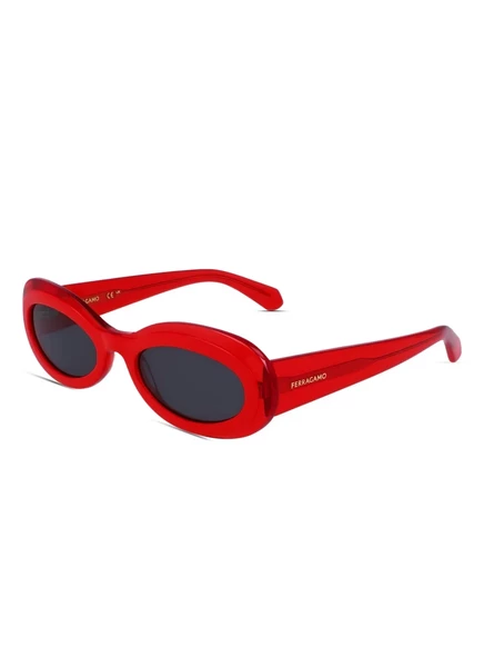 Женские очки Ferragamo Eyewear овальные, красные
