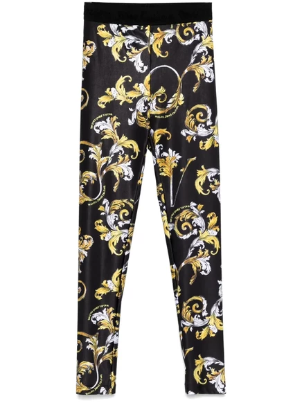 Женские леггинсы Versace Jeans Couture барокко, черные