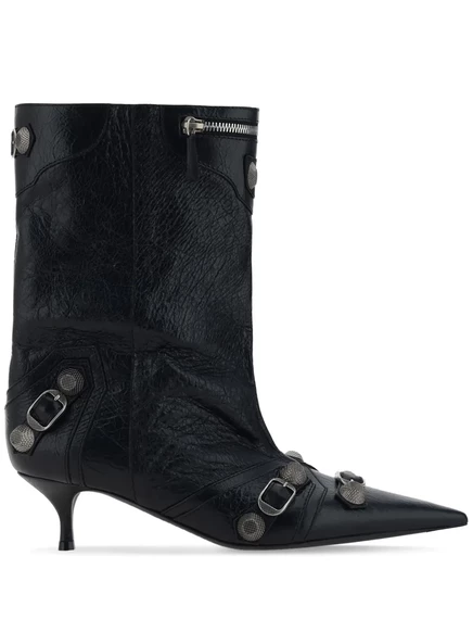 Ботинки Balenciaga на каблуке 50 мм  black