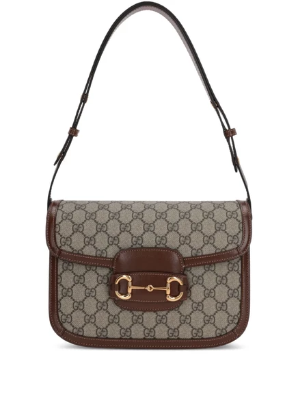 Сумка через плечо Gucci GG Supreme Horsebit 1955 года выпуска neutrals