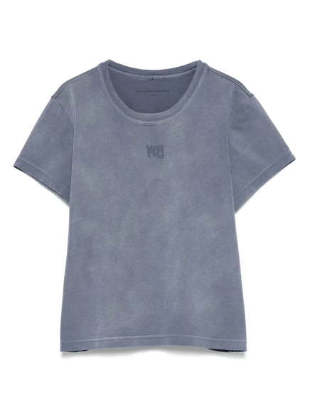 Женская футболка Alexander Wang из хлопка, синяя