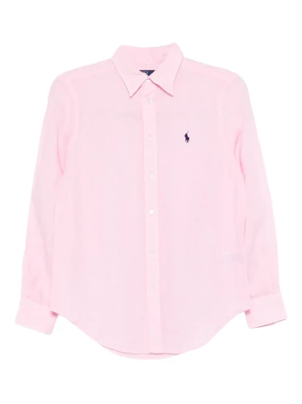 Женская рубашка Polo Ralph Lauren из льна, розовая