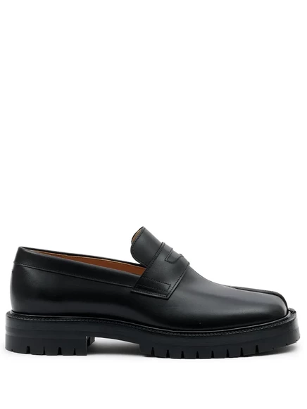 Мужские лоферы Maison Margiela Tabi из кожи, черные