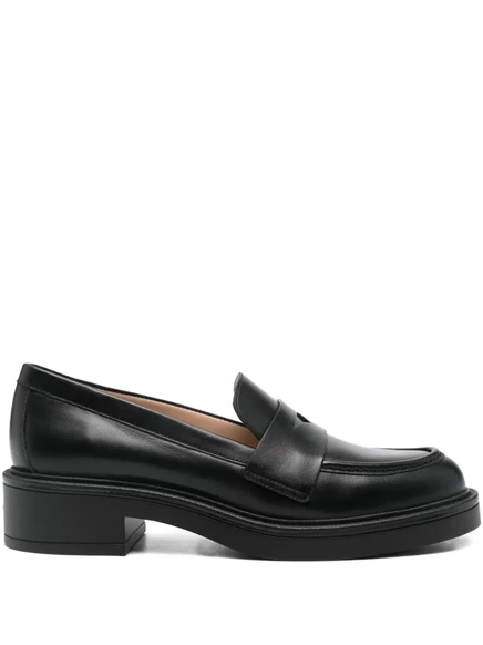Женские лоферы Stuart Weitzman penny кожаные, черные