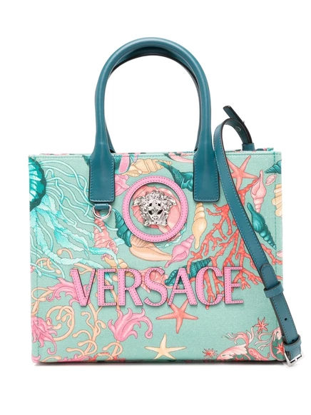 Маленькая сумка-тоут Versace Barocco La Medusa от Versace blue