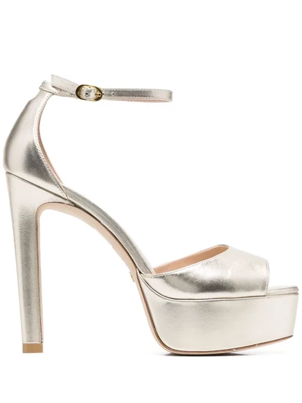 Босоножки Stuart Weitzman Disco на платформе 130 мм gold