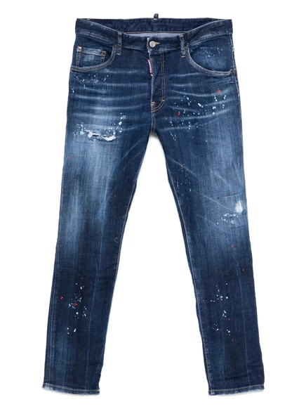 Мужские джинсы DSquared2 Skater узкие, индиго