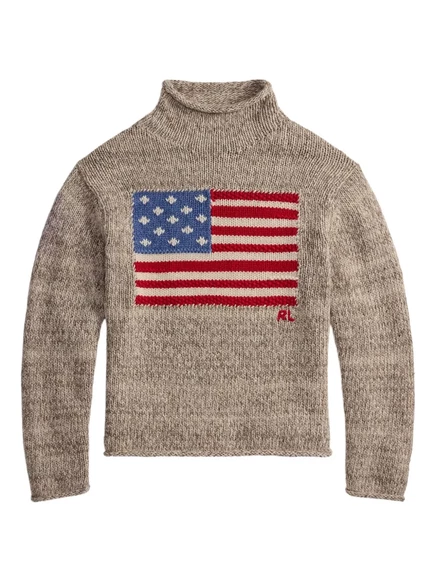 Свитер-водолазка Polo Ralph Lauren с высоким воротом brown