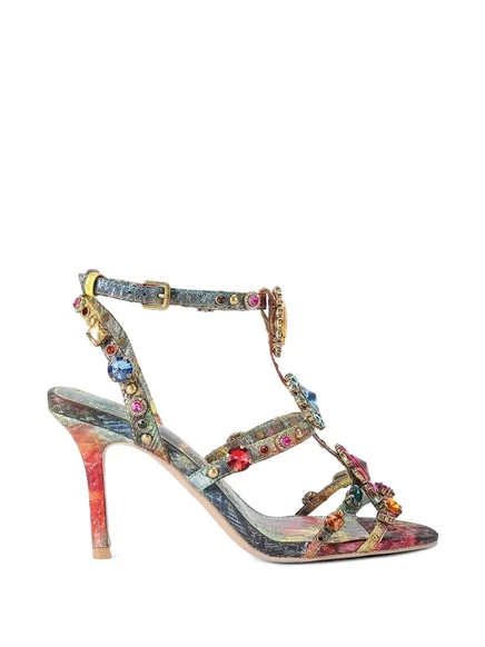 Женские босоножки Kurt Geiger London с камнями, розовые